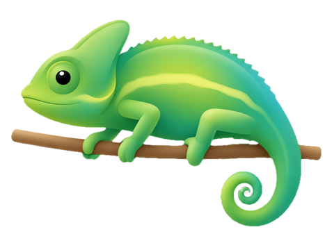 Chameleon mascot for Check In