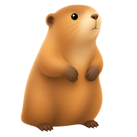 Groundhog mascot for Good News