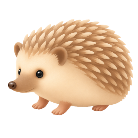 Hedgehog mascot for The Three Musketeers